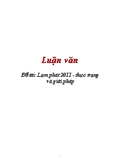 Luận văn Lạm phát 2011 - Thực trạng và giải pháp
