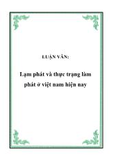 Luận văn Lạm phát và thực trạng làm phát ở Việt Nam hiện nay