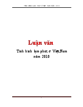 Luận văn Tình hình lạm phát ở Việt Nam năm 2010