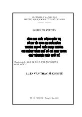 Nâng cao chất lượng quản trị rủi ro tín dụng tại Ngân hàng thương mại cổ phần ngoại thương chi nhánh thành phố Hồ Chí Minh trong quá trình hội nhập quốc tế