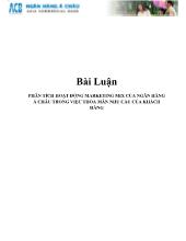 Phân tích hoạt động marketing mix của ngân hàng Á Châu trong việc thỏa mãn nhu cầu của khách hàng