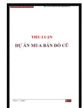 Tiểu luận Dự án mua bán đồ cũ