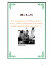 Tiểu luận Quan điểm của triết học Mác-Lênin về con người và vấn đề xây dựng nguồn lực con người trong sự nghiệp công nghiệp hóa,hiện đại hóa ở nước ta