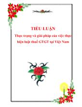 Tiểu luận Thực trạng và giải pháp của việc thực hiện luật thuế giá trị gia tăng tại Việt Nam