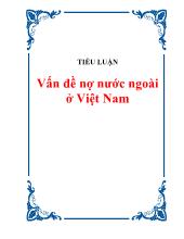Tiểu luận Vấn đề nợ nước ngoài ở Việt Nam