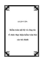Báo cáo Luận văn Kiểm toán nội bộ và công tác tổ chức thực hiện kiểm toán tài chính