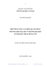Biện pháp nâng cao hiệu quả sử dụng phương tiện dạy học ở trường đại học sư phạm kỹ thuật Hưng Yên