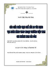 Các giải pháp hạn chế rủi ro tín dụng tại ngân hàng thương mại cổ phần ngoại thương Việt Nam chi nhánh Sài Gòn