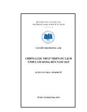 Chiến lược phát triển du lịch tỉnh Lâm Đồng đến năm 2015