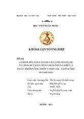 Đề tài Giải pháp nâng cao chất lượng tín dụng ngắn hạn tại ngân hàng nông nghiệp và phát triển nông thôn Việt Nam - Chi nhánh Hoàng Mai