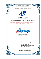 Đề tài Phân tích tài chính tổng công ty phát triển đô thị kinh bắc – KBC