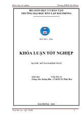 Hoàn thiện công tác kế toán doanh thu, chi phí và xác định kết quả kinh doanh tại Công ty cổ phần thương mại và vận tải quốc tế Bảo Linh