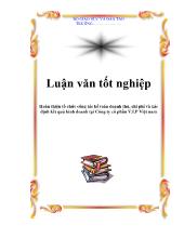 Luận văn Hoàn thiện tổ chức công tác kế toán doanh thu, chi phí và xác định kết quả kinh doanh tại Công ty cổ phần V.I.P Việt nam