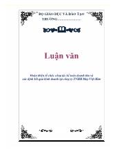 Luận văn Hoàn thiện tổ chức công tác kế toán doanh thu và xác định kết quả kinh doanh tại công ty TNHH May Việt Hàn
