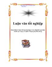 Luận văn Hoàn thiện tổ chức kế toán bán hàng và xác định kết quả kinh doanh tại Công ty Cổ phần Thương mại Hòa Dung