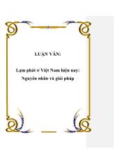 Luận văn Lạm phát Việt Nam hiện nay: Nguyên nhân và giải pháp