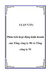 Luận văn Phân tích hoạt động kinh doanh của Tổng công ty 90 và Tổng công ty 91