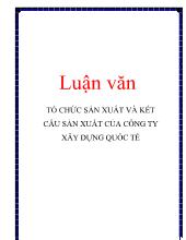 Luận văn Tổ chức sản xuất và kết cấu sản xuất của công ty xây dựng quốc tế