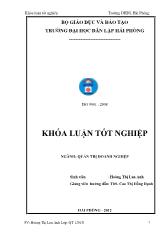 Một số biện pháp nâng cao hiệu qua sử dụng vốn lưu động tại công ty cổ phần thương mại Phú Thành Hải Phòng
