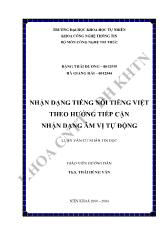 Nhận dạng tiếng nói tiếng việt theo hướng tiếp cận nhận dạng âm vị tự động