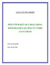 Phân tích kết quả hoạt động kinh doanh tại công ty TNHH Loan Trâm