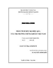 Phân tích mức độ hiệu quả của thị trường chứng khoán Việt Nam