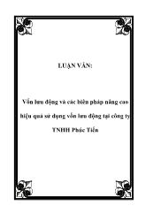 Vốn lưu động và các biên pháp nâng cao hiệu quả sử dụng vốn lưu động tại công ty TNHH Phúc Tiến