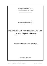 Đặc điểm ngôn ngữ trên quảng cáo thương mại ngoài trời