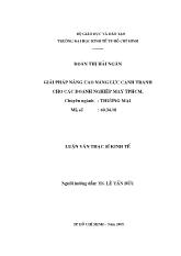 Giải pháp nâng cao năng lực cạnh tranh cho các doanh nghiệp may thành phố Hồ Chí Minh