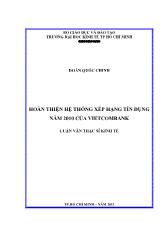 Hoàn thiện hệ thống xếp hạng tín dụng năm 2010 của Vietcombank