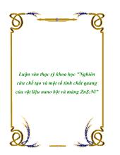 Luận văn Thạc sỹ khoa học 