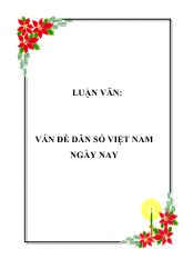 Luận văn Vấn đề dân số Việt Nam ngày nay