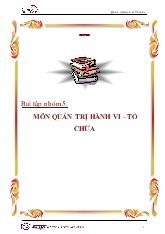 Môn quản trị hành vi –tổ chứa