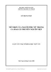 Nét đẹp của người phụ nữ trong ca dao cổ truyền người Việt