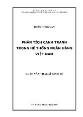 Phân tích cạnh tranh trong hệ thống ngân hàng Việt Nam