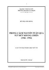 Phong cách Nguyễn Tuân qua tuỳ bút kháng chiến (1946 - 1954)