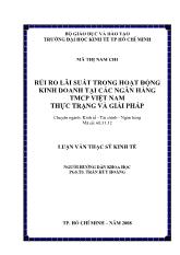 Rủi ro lãi suất trong hoạt động kinh doanh tại các ngân hàng thương mại cổ phần Việt Nam thực trạng và giải pháp