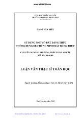 Sử dụng một số bất đẳng thức thông dụng để chứng minh bất đẳng thức