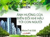 Ảnh hưởng của biến đổi khí hậu tới con người