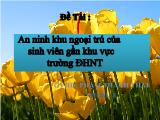 An ninh khu ngoại trú của sinh viên gần khu vực trường Đại học Ngoại Thương