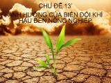 Ảnh hưởng của biến đổi khí hậu đến nông nghiệp