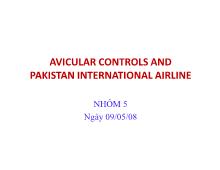 Avicular controls and pakistan international airline