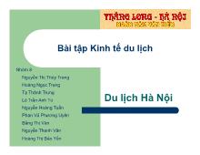 Bài tập Kinh tế du lịch: Du lịch Hà Nội