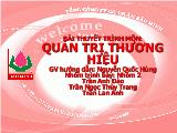 Bài thuyết trình môn: Quản trị thương hiệu