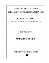 Báo cáo Bài marketing du lịch