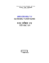 Báo cáo Đầu tư dự án đầu tư xây dựng khu công vụ TÊN DỰ ÁN