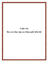 Báo cáo Luận văn thực tập cao đẳng nghề dầu khí