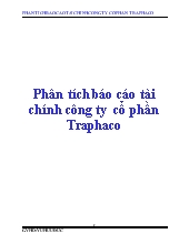 Báo cáo Phân tích tài chính công ty cổ phần Traphaco