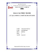 Báo cáo Thực hành các quá trình và thiết bị truyền khối
