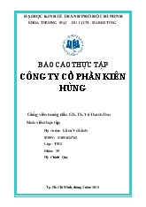 Báo cáo Thực tập công ty cổ phần Kiên Hùng